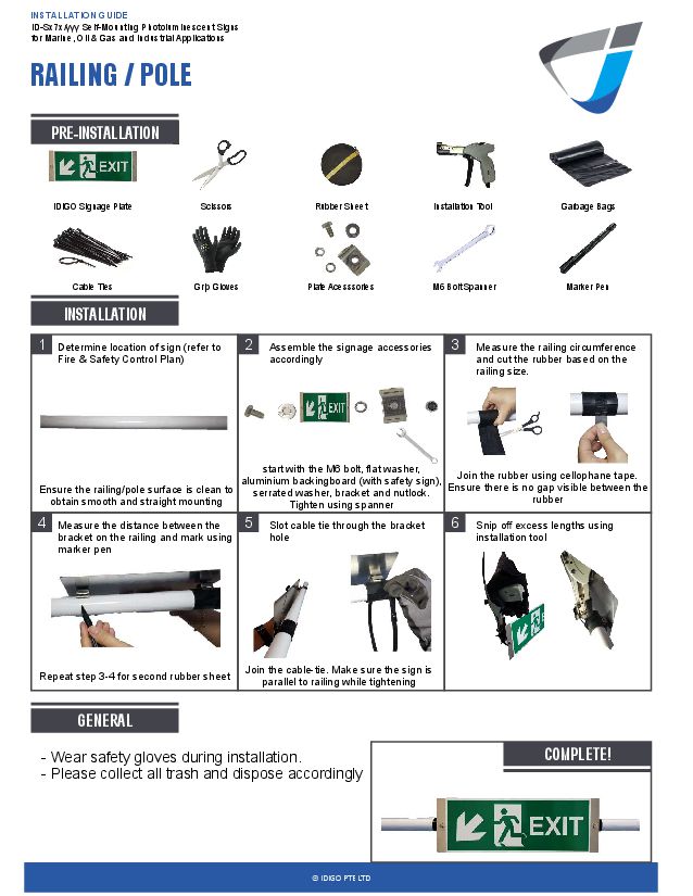 SS Installation Guide (Railing or Pole), front page image